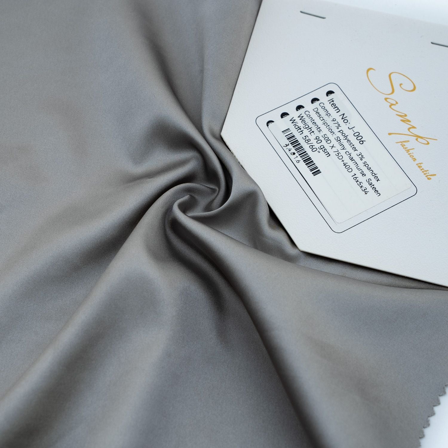 98% Polyester 2% Spandex Shiny Charmeuse Satin Fabric | 50D×75D+40D | For Dress & Sleepwear