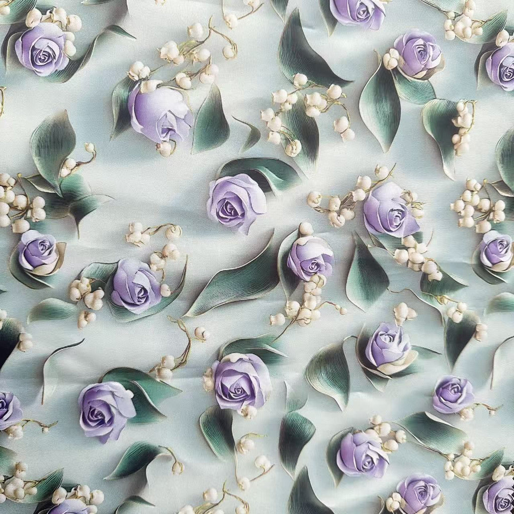 DTY 2/1 Twill 3D Printed Fabric 68D×75D / 84GSM 58"