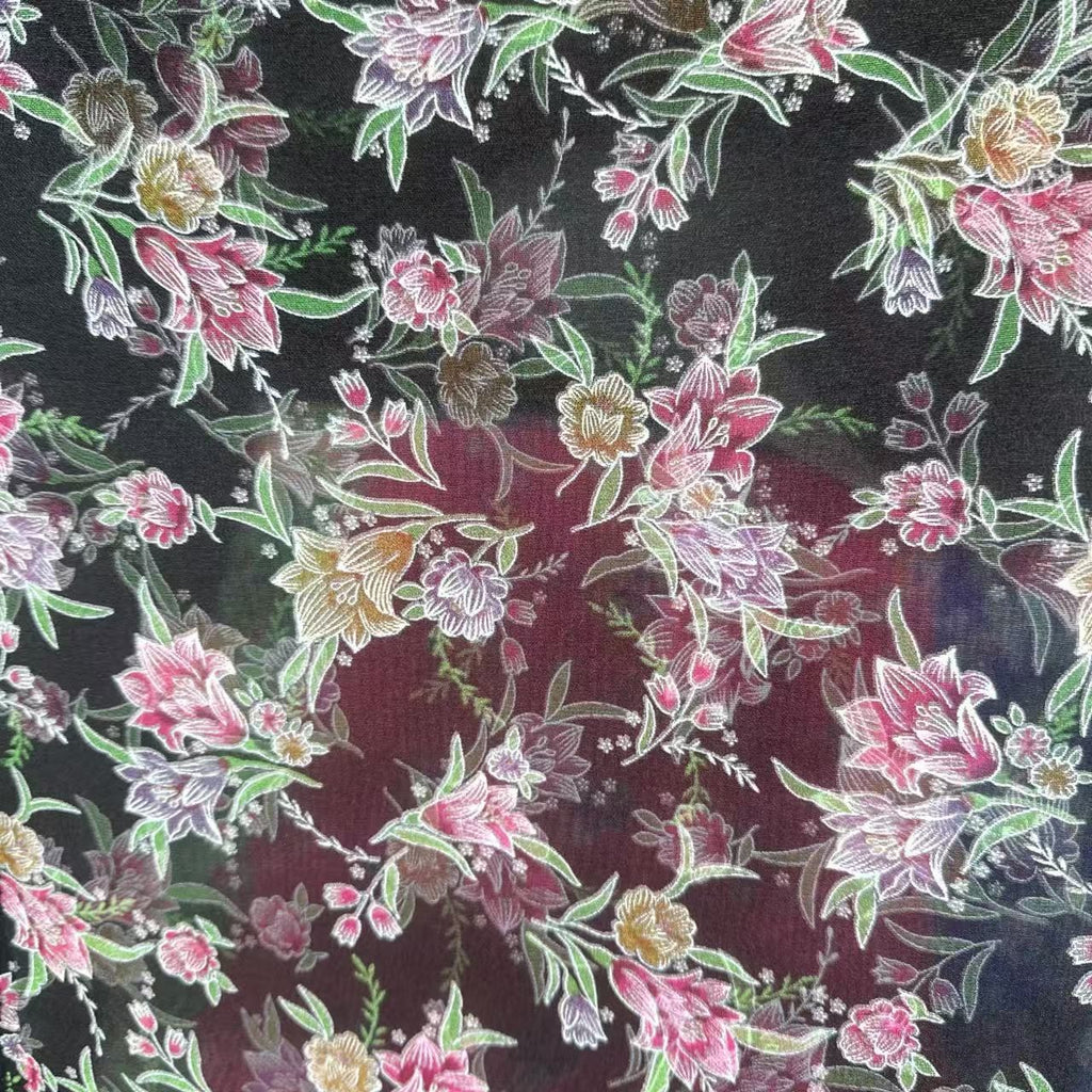 Shimmer Nylon Gold Thread Fabric – Tex Certified for Women's Wear