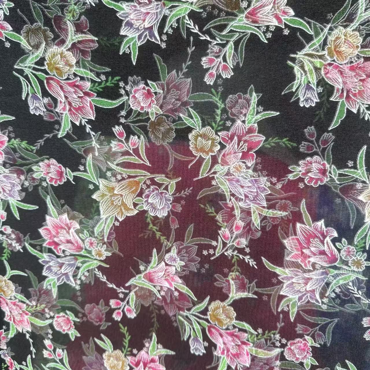 Shimmer Nylon Gold Thread Fabric – Tex Certified for Women's Wear